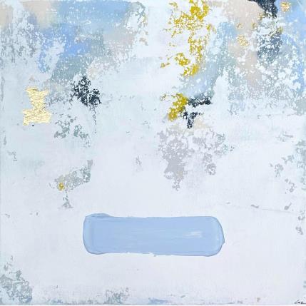 Peinture Les pieds dans l'eau par Luz Alexandra | Tableau Abstrait Acrylique, Feuille d'or Minimaliste