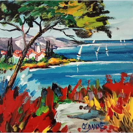 Peinture Paysage vers Saint Tropez par Cédanne | Tableau Figuratif Huile Paysages