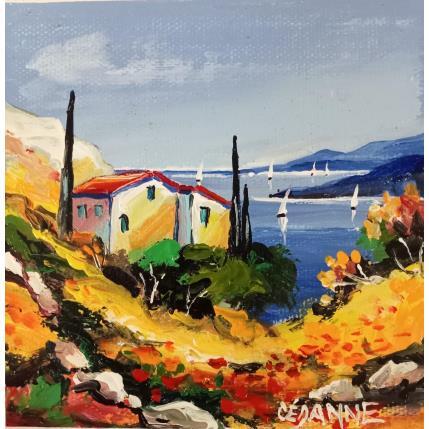 Peinture Villa à Ramatuelle par Cédanne | Tableau Figuratif Huile Paysages