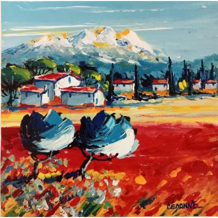 Peinture Vue sur la Sainte Victoire par Cédanne | Tableau Figuratif Huile Paysages