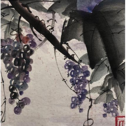 Peinture Vigne de provence par De Giorgi Mauro | Tableau Art Singulier Encre Nature