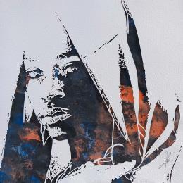 Painting AFRICAN DIAMOND by Louafi Valentine | Painting Figurative Paper Pop icons, Portrait