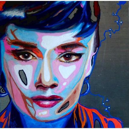 Peinture Audrey par Medeya Lemdiya | Tableau Pop-art Acrylique, Métal Icones Pop