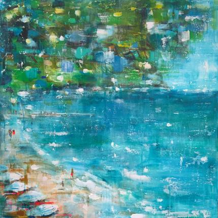 Painting Plage de Jean Blanc by Solveiga | Painting  Acrylic