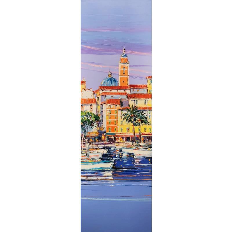 Peinture Port d'Ajaccio, Corse par Corbière Liisa | Tableau Figuratif Huile Marine, Paysages