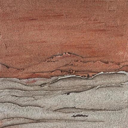 Peinture Carré Roussillon par CMalou | Tableau Matiérisme Sable Minimaliste