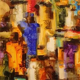 Pintura Couleurs Tropicales 2 por Lama Niankoye | Pintura Figurative Acrylic Life style