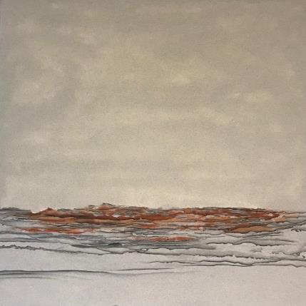 Peinture Carré Sablé III par CMalou | Tableau Matiérisme Sable Minimaliste