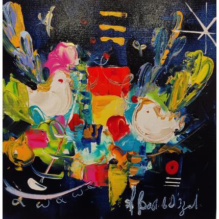 Peinture Voeux d'amour par Bastide d´Izard Armelle | Tableau Abstrait Acrylique Architecture, Paysages