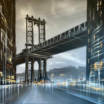 Peinture Under Manhattan Bridge par Guillet Jerome | Tableau Figuratif Huile Urbain