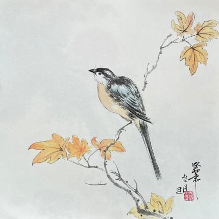 Peinture Bird par Yu Huan Huan | Tableau Figuratif Encre Animaux, Nature