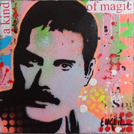 Peinture FREDDIE MERCURY par Euger Philippe | Tableau Pop-art Acrylique, Carton, Collage Icones Pop