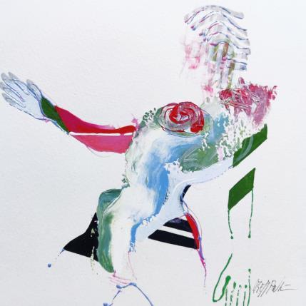 Gemälde Vague printanière von Cressanne | Gemälde Figurativ Acryl, Tinte Akt, Pop-Ikonen