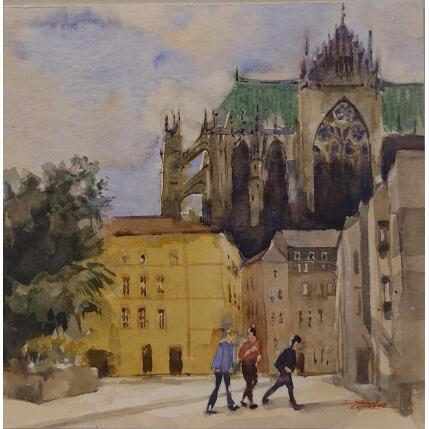 Peinture T'as vu ça !  par Seruch Capouillez Isabelle | Tableau Figuratif Aquarelle Urbain