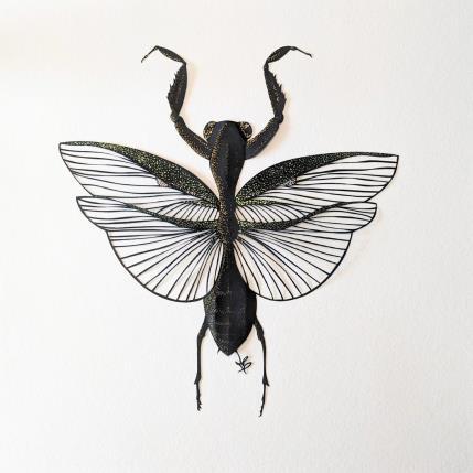 Peinture Mante religieuse par Atalanta Vanessa | Tableau  Papier Animaux, Nature, Natures mortes