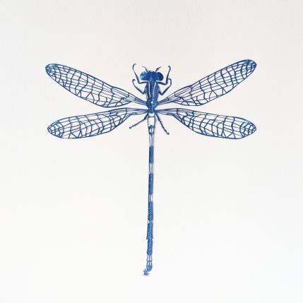 Peinture Libellule #2 par Atalanta Vanessa | Tableau  Papier Animaux, Nature, Natures mortes