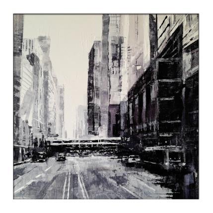 Peinture San Francisco 12h00 par Poumès Jérôme | Tableau Figuratif Acrylique Urbain