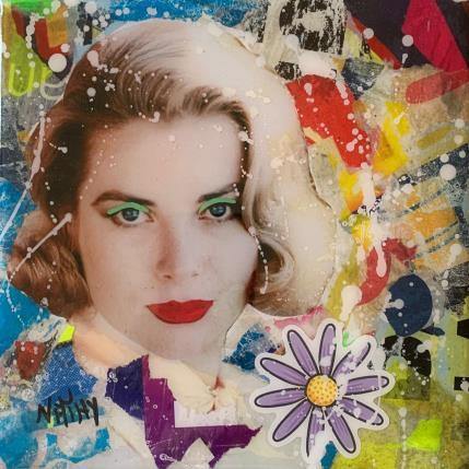 Painting MISS GRACE by Nathy | Painting Pop-art Acrylic, Gluing, Graffiti, Posca, Resin Pop icons