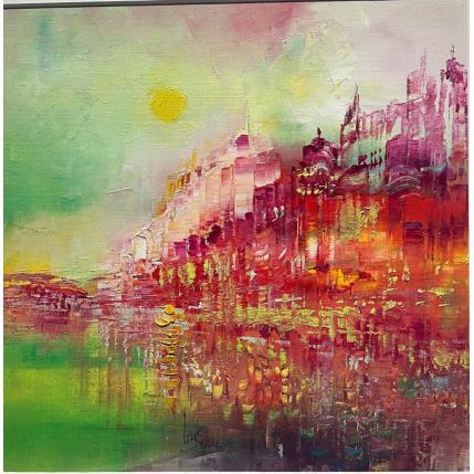 Gemälde C'était l'été là-bas von Levesque Emmanuelle | Gemälde Abstrakt Öl Architektur, Landschaften, Urban