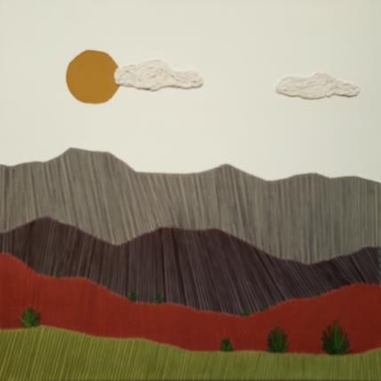 Peinture Embroidered maguey artistry par Vazquez Laila | Tableau Figuratif Acrylique, Textile Paysages