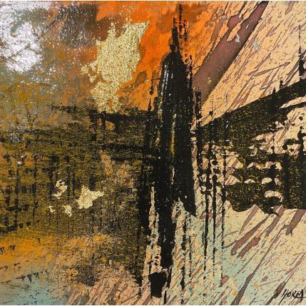 Peinture Cathédrale lumière - Cathédrale de Strasbourg par Horea | Tableau Figuratif Huile Urbain