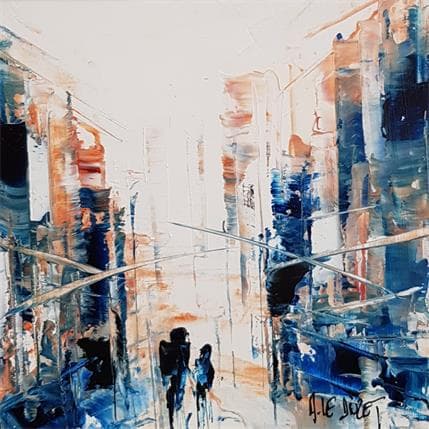 Peinture Dans la ville II par Le Diuzet Albert | Tableau Figuratif Huile Marine