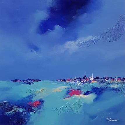 Peinture Des mots bleus par Pienon Cyril | Tableau Figuratif Acrylique Marine, Paysages