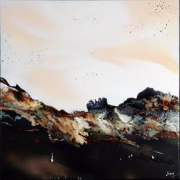 Peinture 822 par Naen | Tableau Abstrait Acrylique, Encre