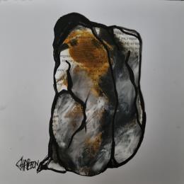 Painting F2 Écritures 1 by Chaperon Martine | Painting Figurative Acrylic Nude, Pop icons