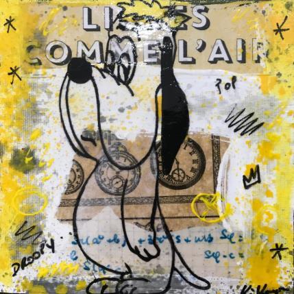 Peinture Droopy par Kikayou | Tableau Pop-art Acrylique, Collage, Graffiti