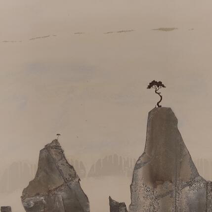 Peinture Connectés par Lemonnier  | Tableau Matiérisme Acrylique, Zinc Paysages