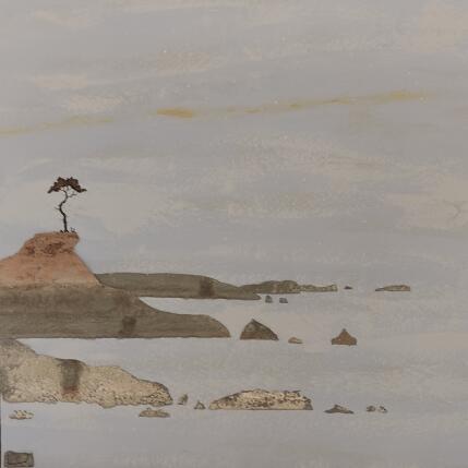 Peinture L'accalmie par Lemonnier  | Tableau Matiérisme Acrylique, Zinc Paysages