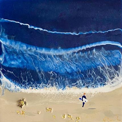 Peinture Le ballet des vagues par Aurélie Lafourcade painter | Tableau Figuratif Acrylique, Résine Marine, Paysages, Scènes de vie