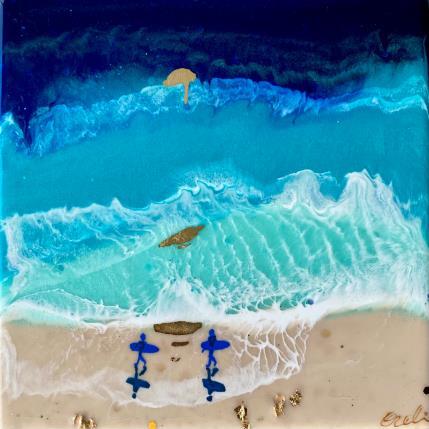 Peinture Horizon doré par Aurélie Lafourcade painter | Tableau Figuratif Acrylique, Résine Marine, Paysages, Scènes de vie