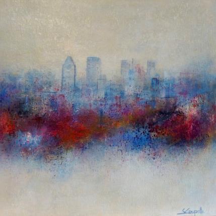 Peinture Blissful Skyline par Coupette Steffi | Tableau Figuratif Acrylique Urbain