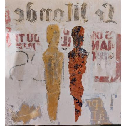 Peinture son ombre par Rocco Sophie | Tableau Art Singulier Acrylique, Collage, Sable