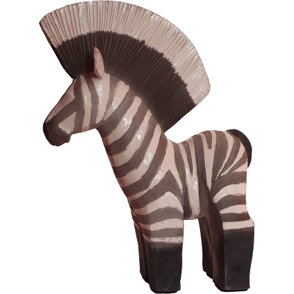 Sculpture Le zèbre par Roche Clarisse | Sculpture Figuratif Céramique, Raku Animaux