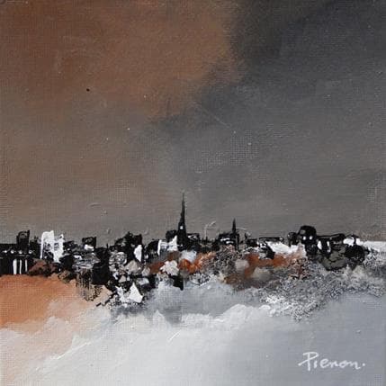 Peinture Brown town par Pienon Cyril | Tableau Figuratif Acrylique Marine, Paysages