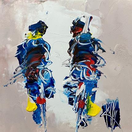 Painting Balade en deux by Raffin Christian | Painting Figurative Oil Life style