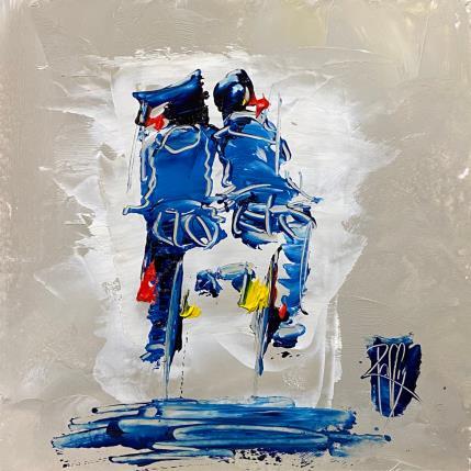 Painting Câlin by Raffin Christian | Painting Figurative Oil Life style, Pop icons