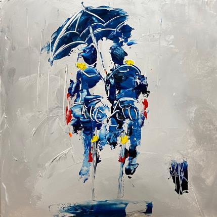 Painting Sous ton Parapluie by Raffin Christian | Painting Figurative Oil Life style