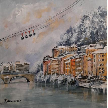 Gemälde Grenoble en hiver von Lallemand Yves | Gemälde Figurativ Acryl Urban