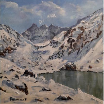 Peinture Lac blanc par Lallemand Yves | Tableau Figuratif Acrylique Urbain