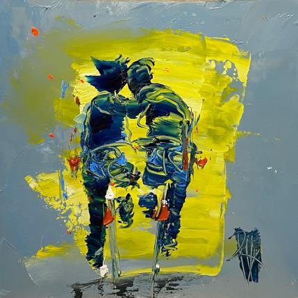 Peinture Enlacés par Raffin Christian | Tableau Figuratif Huile Scènes de vie