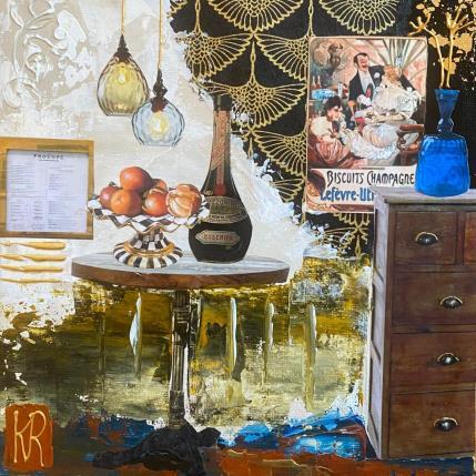 Peinture Biscuits Lefèvre  par Romanelli Karine | Tableau Figuratif Acrylique, Collage, Papier, Pastel, Posca Natures mortes, Scènes de vie