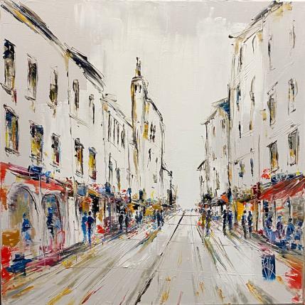 Peinture Balade en ville par Raffin Christian | Tableau Figuratif Huile Urbain