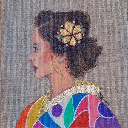 Painting Rina by Rosângela | Painting Figurative Acrylic Portrait