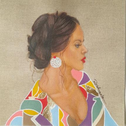 Painting Sandrine by Rosângela | Painting Figurative Acrylic Pop icons, Portrait