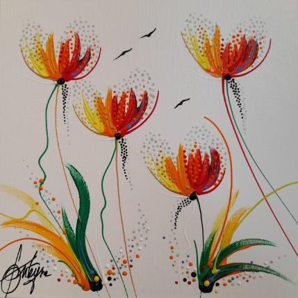 Painting Fleurs à Grenoble by Fonteyne David | Painting Figurative Acrylic