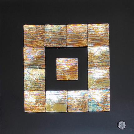 Peinture Zanzibar par Bauquel Véronique | Tableau Abstrait Collage Minimaliste